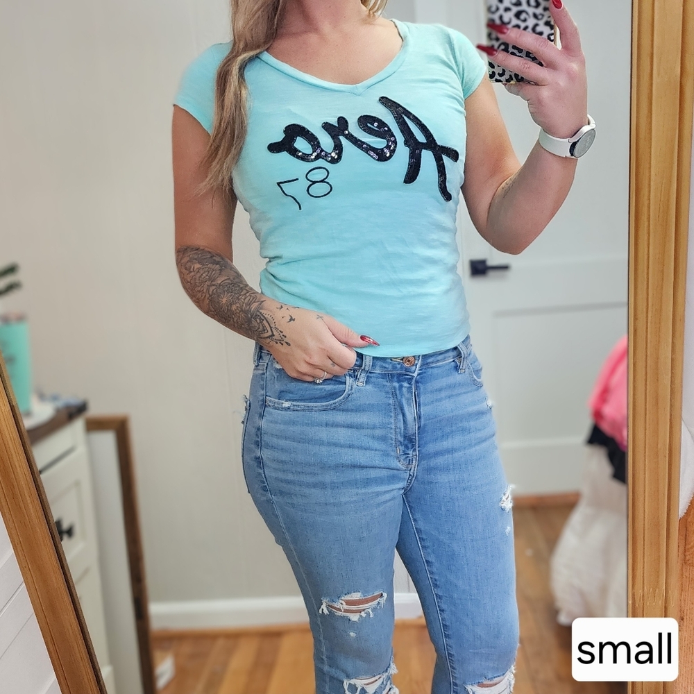 💘 Aeropostale | Sequin Short Sleeve